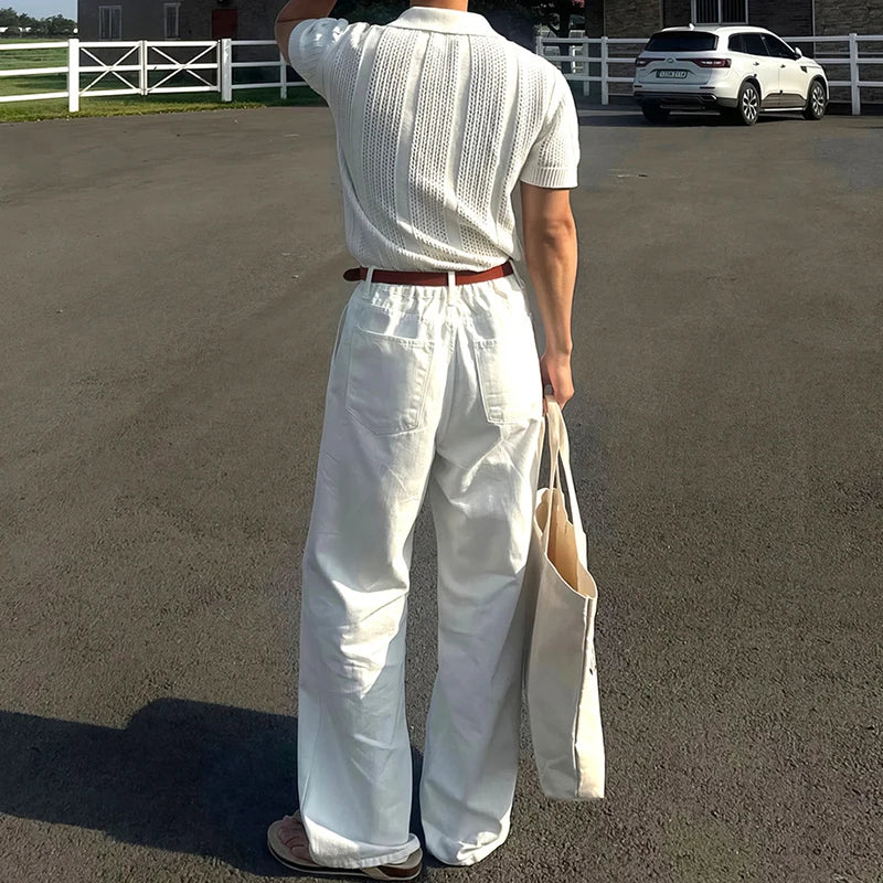 Men’s Relaxed Fit Knit Polo Top