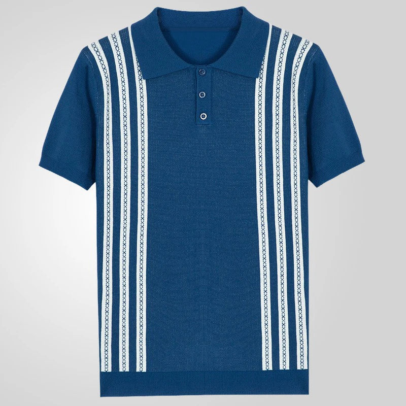 Contrast Stripe Polo Shirt Men