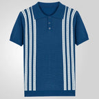 Contrast Stripe Polo Shirt Men
