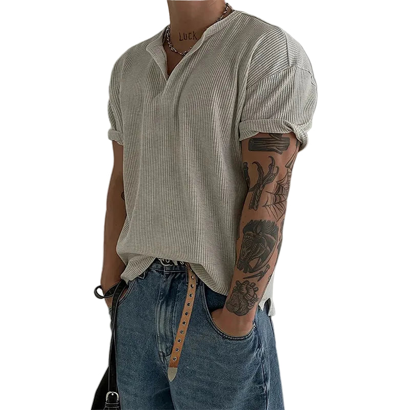 Men's Relaxed Henley T Shirt