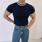 Men's Crew Neck T Shirt With Trim