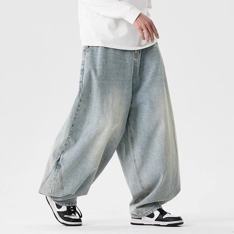 Men's Oversized Wide Leg Denim Jeans