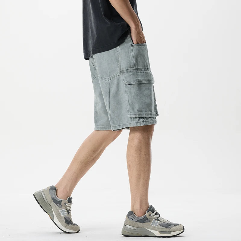 Multi Pocket Cargo Work Shorts Men