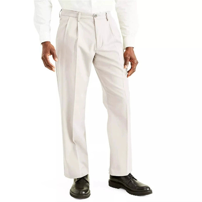 Flat Front Tailored Work Trousers