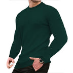 Men's Grid Pattern Crew Neck Knit Jumper