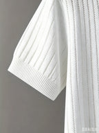Men's Stripe Detail V Neck Tee