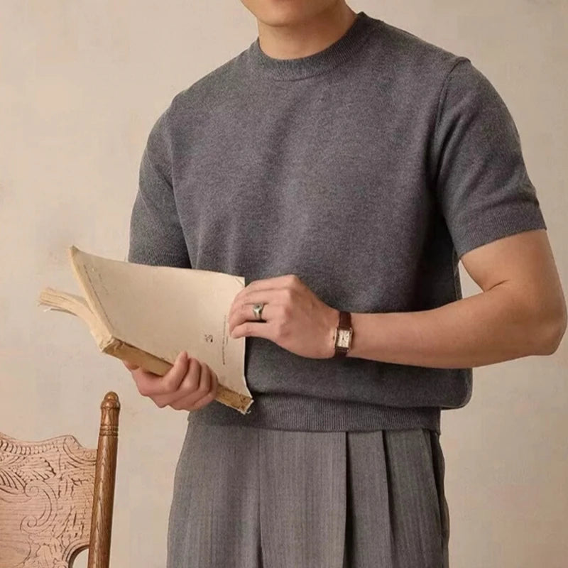 Men's Minimal Crew Neck T Shirt