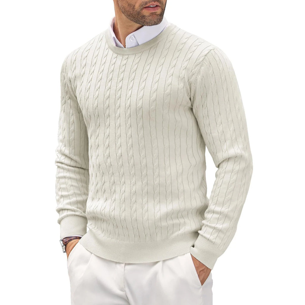 Men's Crew Neck Long Sleeve Knit Jumper