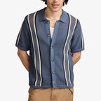 Textured Vertical Stripe Shirt Men