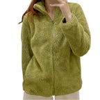 Women's Fleece Quarter Zip Pullover – Long Sleeve High Neck Sweatshirt