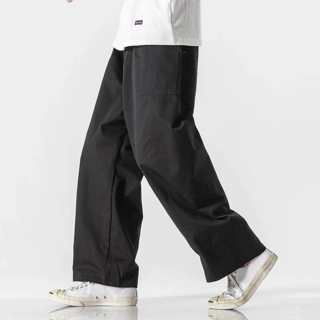 Men's Pull On Wide Leg Trousers