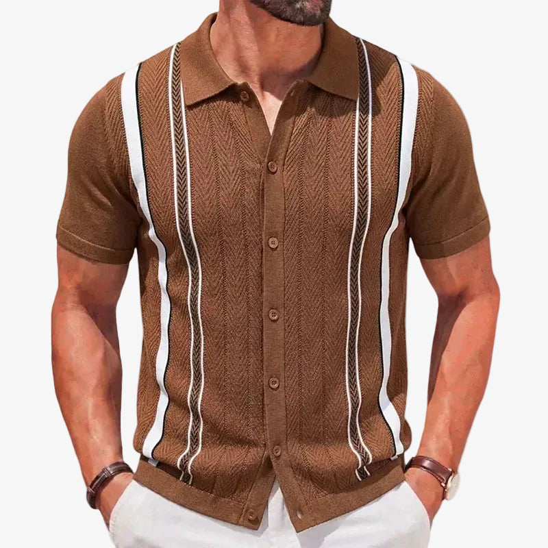 Classic Knit Button Polo Men