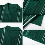Classic Knit Button Polo Men
