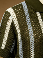 Men's Retro Stripe Polo Shirt