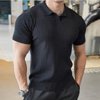 Men's Textured Look Polo Shirt