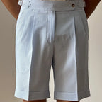 Men's Stripe Pattern Tailored Shorts