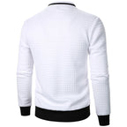 Men's Knitted Zip Up Jumper – Long Sleeve Stand Collar Sweater Jacket