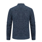Men's Knitted Cardigan with Button Front Shawl Collar