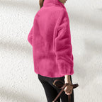 Women's Fleece Jacket – Hooded Full Zip Long Sleeve Warm Winter Coat
