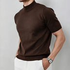 Men’s Ribbed Cuff Knit Shirt Top