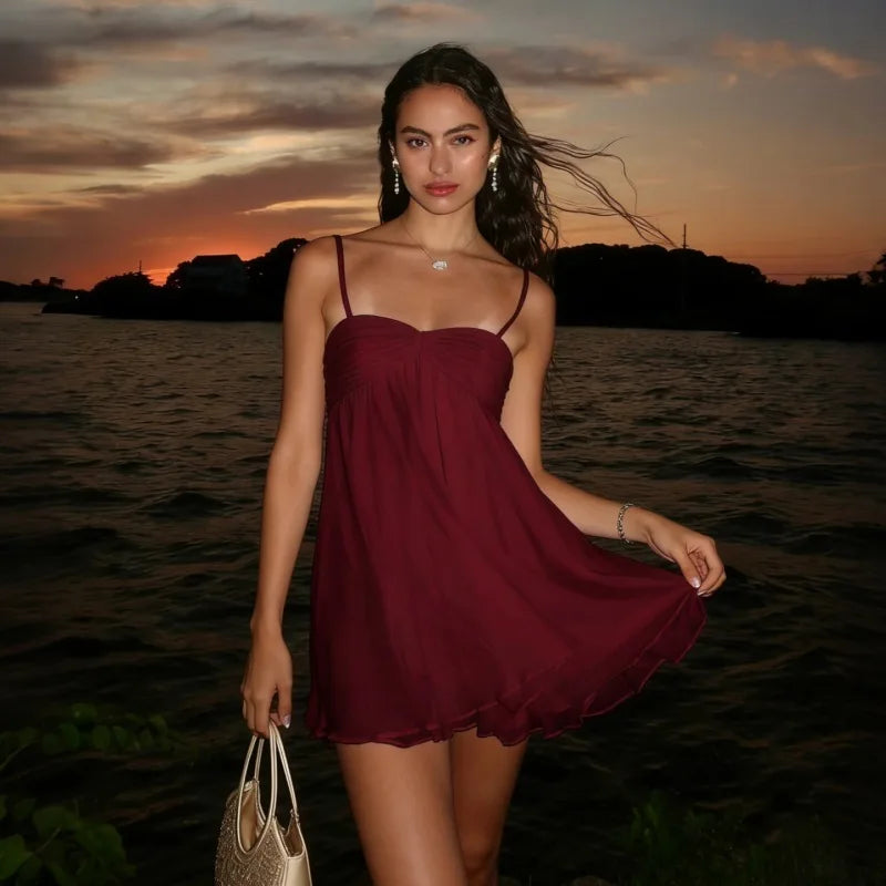 Babydoll Flare Short Dress Women