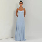 Cross Back Maxi Dress With Sweetheart Neckline