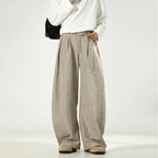 Loose Fit Pleated Wide Leg Pants