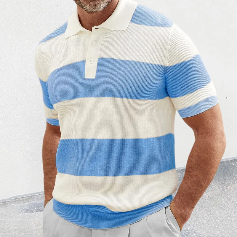 Men’s Classic Stripe Polo Short Sleeve
