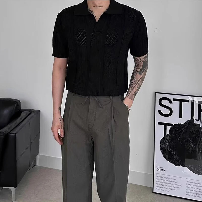 Men’s Relaxed Fit Knit Polo Top