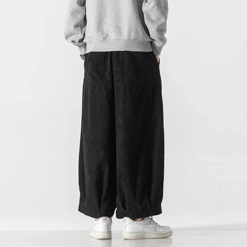 Men's Baggy Drawstring Wide Leg Pants