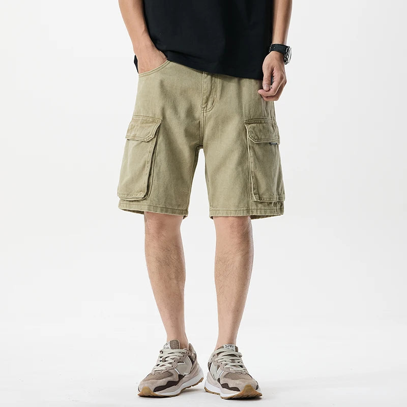 Multi Pocket Cargo Work Shorts Men