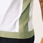 Color Block Collar Polo Shirt