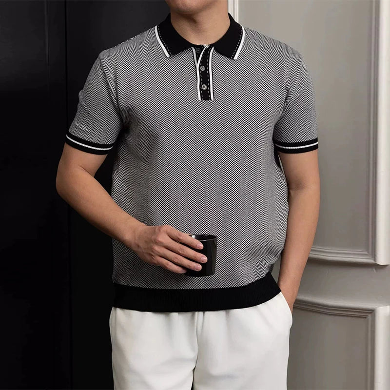 Contrast Trim Short Sleeve Polo