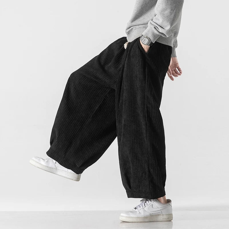 Men's Corduroy Wide Leg Balloon Pants