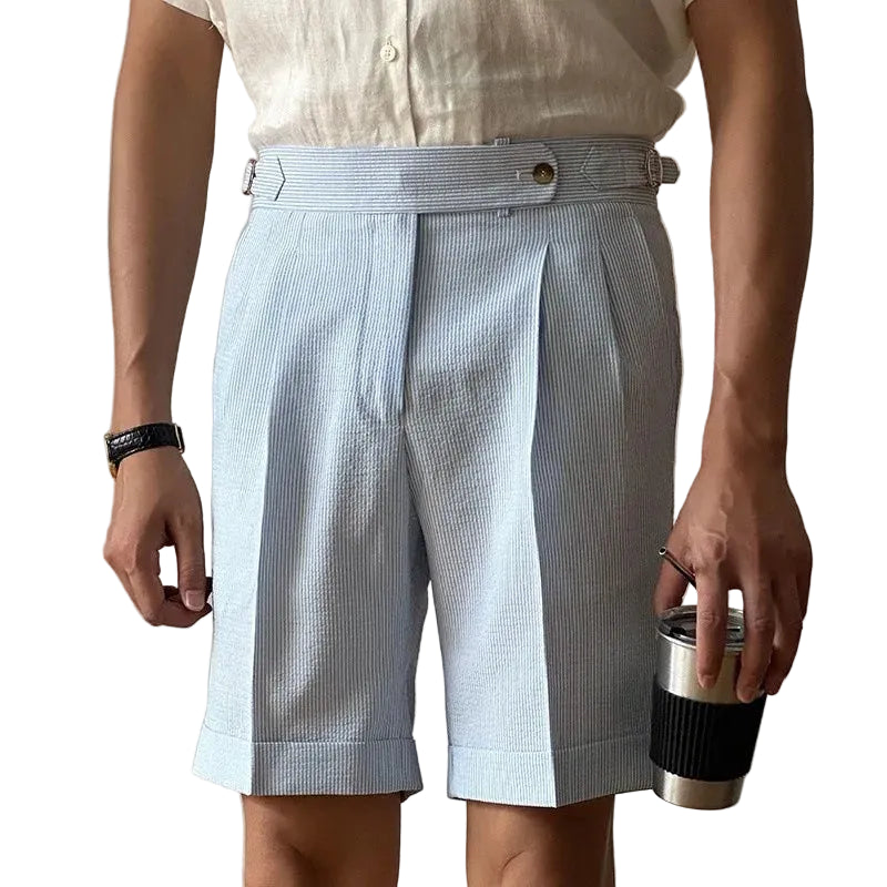 Men's Stripe Pattern Tailored Shorts