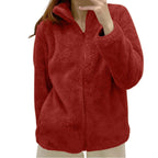 Women's Fleece Quarter Zip Pullover – Long Sleeve High Neck Sweatshirt