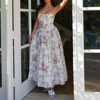 Women's Smocked Bodice Floral Dress
