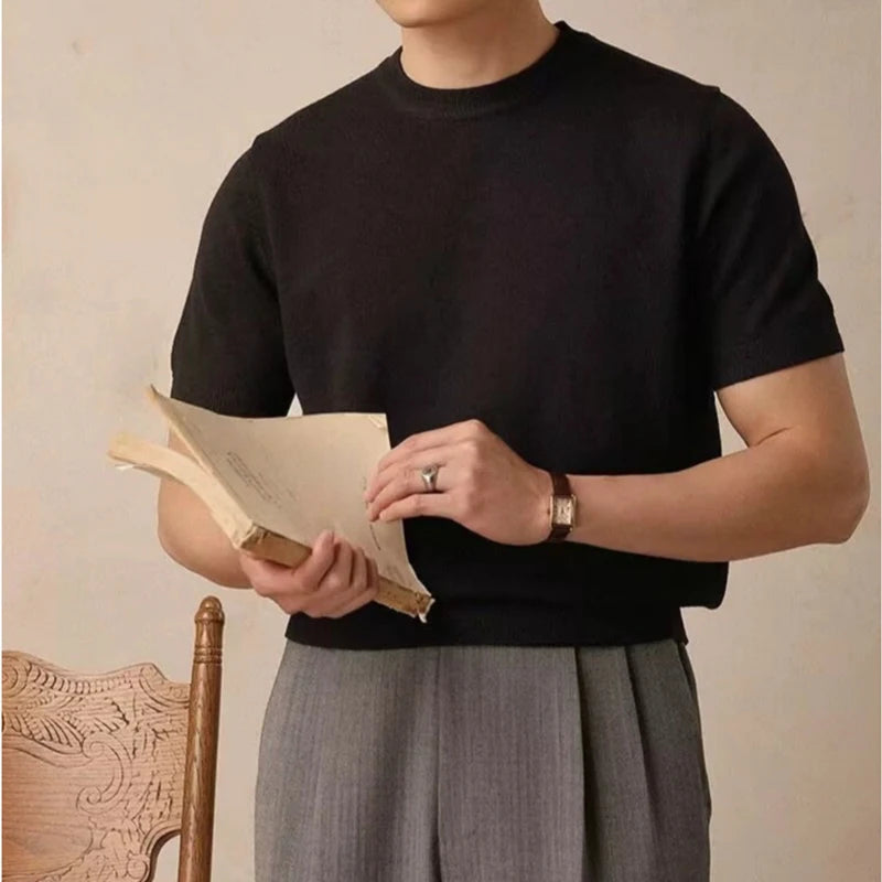 Men's Minimal Crew Neck T Shirt