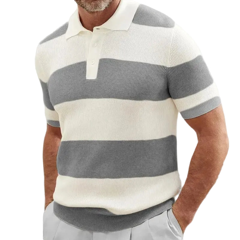 Men’s Classic Stripe Polo Short Sleeve