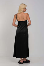 Women's Satin Slip Midi Dress