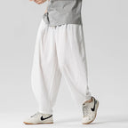 Men's Corduroy Relaxed Harem Pants With Pockets