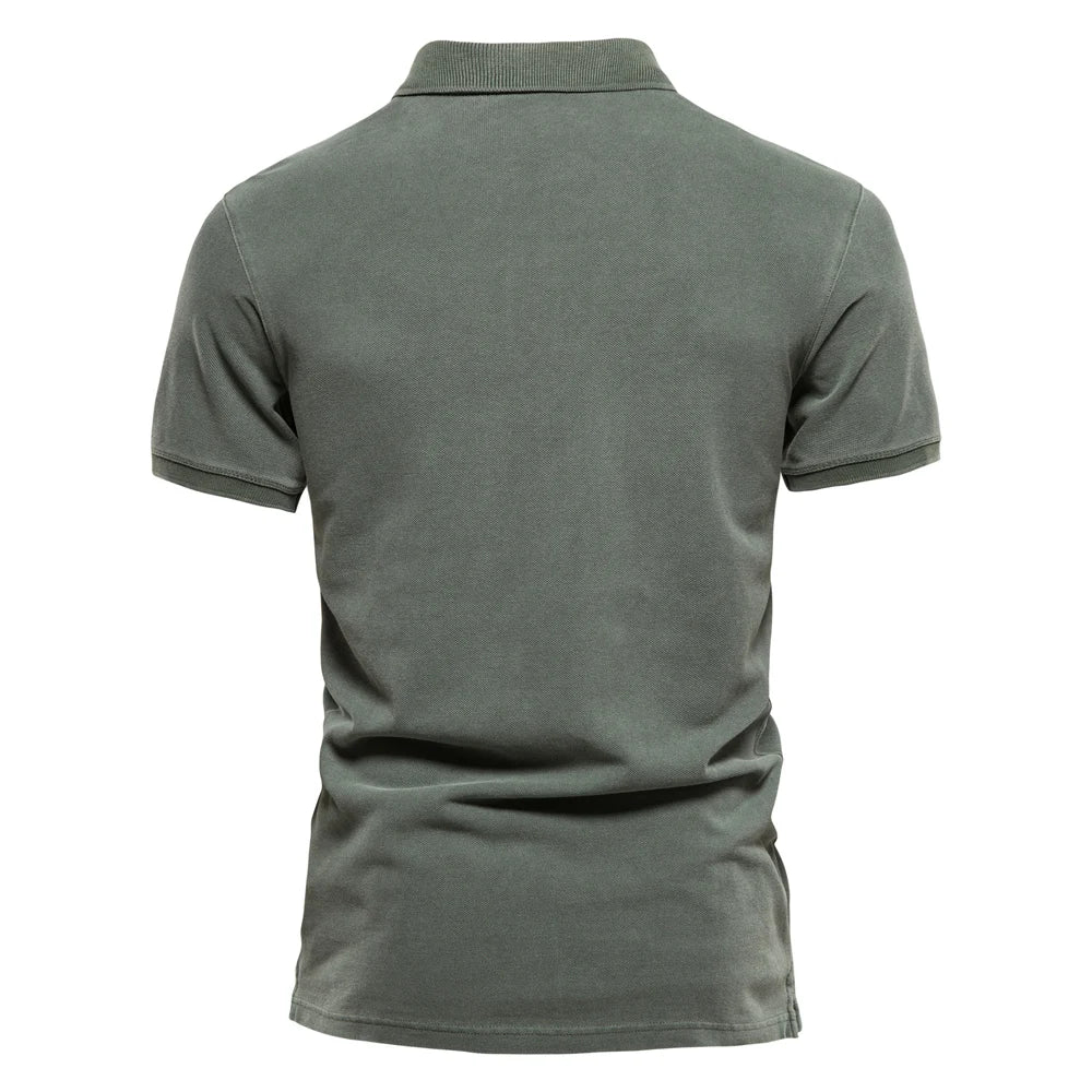 Men's Everyday Short Sleeve Polo Shirt with Straight Hem Design
