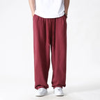 Men's Wide Leg Pull On Drawstring Full Length Pants