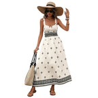 Women's Strap Neck Flare Long Dress