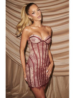 Fitted Corset Mini Dress Women