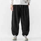 Men's Harem corduroy Jogger Pants With Elastic Waist