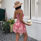Women's Paisley Print Bandeau Top Skirt Set