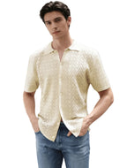 Men's Textured Button Front Shirt