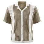 Men’s Collared Knit Shirt Short Sleeve