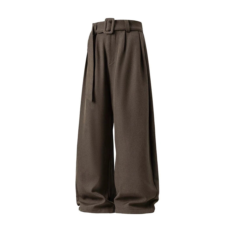 Loose Fit Pleated Wide Leg Pants